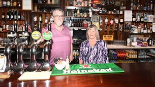 <p>Michael and Tessie Sheahan behind the bar of The Killumney Inn. “You are your own boss,” Michael says of the pub trade, “well, I suppose Tessie is the real boss!” Picture: Eddie O’Hare</p> <p>Michael and Tessie Sheahan behind the bar of The Killumney Inn. “You are your own boss,” Michael says of the pub trade, “well, I suppose Tessie is the real boss!” Picture: Eddie O’Hare</p>