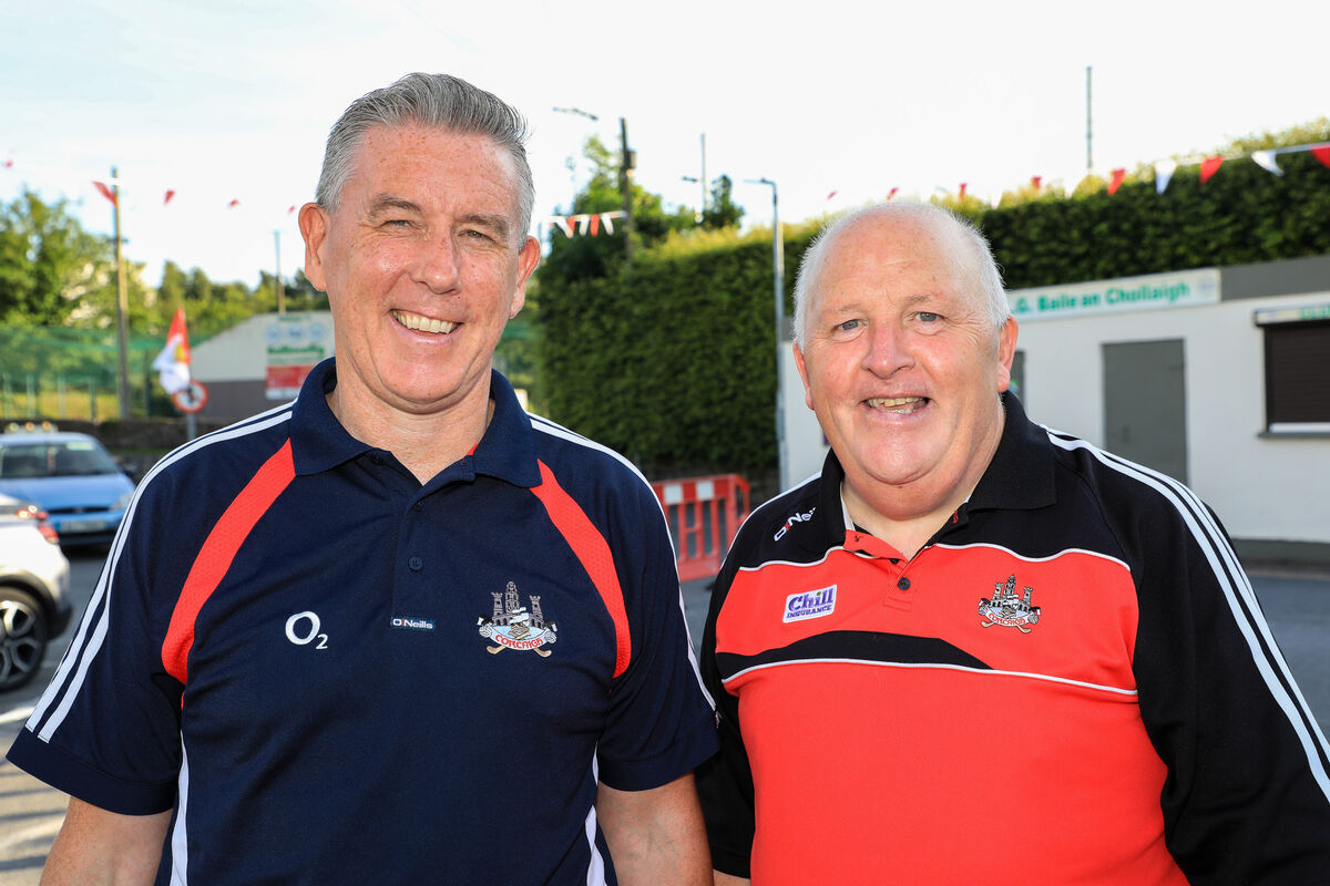 Ballincollig's Donal Hannigan and Tadhg Daly at the homecoming. Picture: David Creedon Ballincollig's Donal Hannigan and Tadhg Daly at the homecoming. Picture: David Creedon