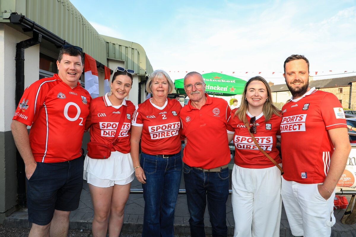Kieran Hanley with Clare, Carmel, Joesph and Helen O'Shea, and Seán Moloney at Ballincollig GAA. Picture: David Creedon Kieran Hanley with Clare, Carmel, Joesph and Helen O'Shea, and Seán Moloney at Ballincollig GAA. Picture: David Creedon