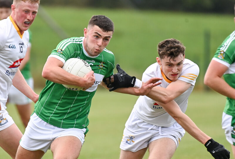 Aghabullogue's Pádraig O'Sullivan is tackled by Bandon's Jack Calnan during last year's McCarthy Insurance Group FL Division 4 final at Ballymah - the Coachford side would go on to claim Premier IFC glory. Picture: David Keane Aghabullogue's Pádraig O'Sullivan is tackled by Bandon's Jack Calnan during last year's McCarthy Insurance Group FL Division 4 final at Ballymah - the Coachford side would go on to claim Premier IFC glory. Picture: David Keane