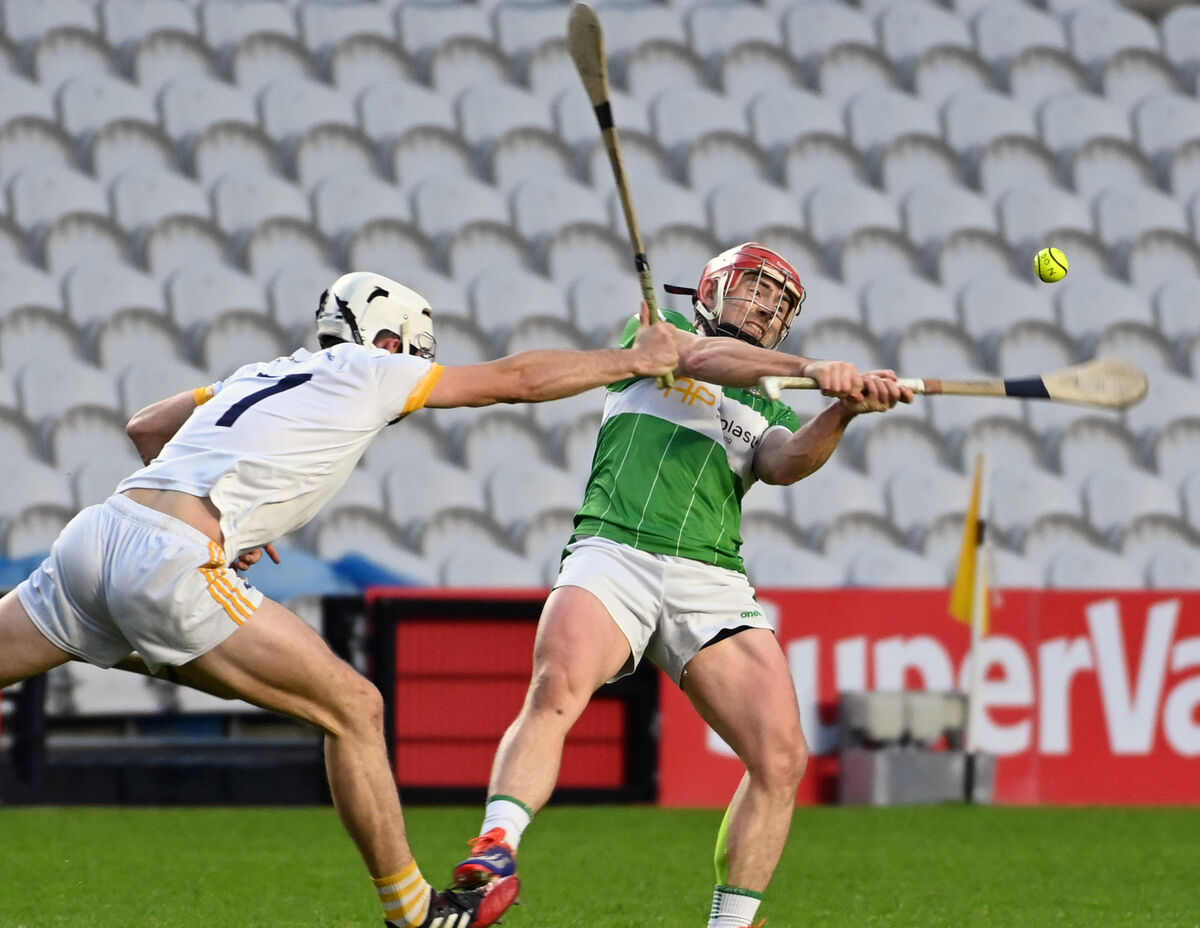 Aghabulogue's John Corkery gets a shot away despite the attentions of Bandon's Dylan O'Donovan during last year's Co-op SuperStores IAHC final at SuperValu Páirc Uí Chaoimh. Picture: Eddie O'Hare Aghabulogue's John Corkery gets a shot away despite the attentions of Bandon's Dylan O'Donovan during last year's Co-op SuperStores IAHC final at SuperValu Páirc Uí Chaoimh. Picture: Eddie O'Hare