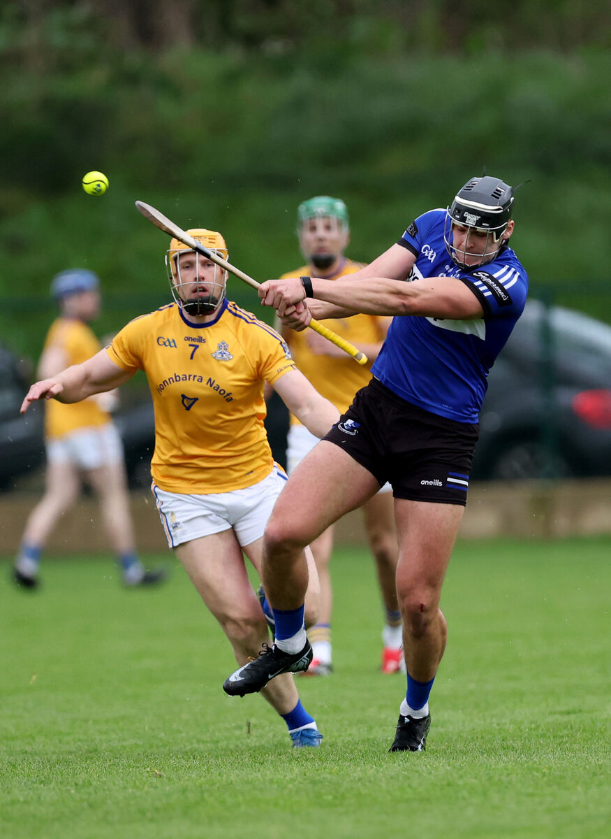 Luke Elliott, Sarsfields, shoots from Eoin Keane, St. Finbarr's during this year's league. Picture: Jim Coughlan. Luke Elliott, Sarsfields, shoots from Eoin Keane, St. Finbarr's during this year's league. Picture: Jim Coughlan.