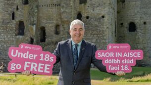 <p>Minister Kevin “Boxer” Moran announcing free admission for all visitors under 18 years old to OPW heritage sites for the month of August.</p> <p>Minister Kevin “Boxer” Moran announcing free admission for all visitors under 18 years old to OPW heritage sites for the month of August.</p>
