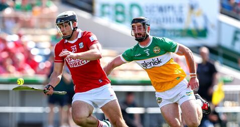 GAA All-Ireland Senior Hurling Championship Quarter-Final Cork vs Offaly Barry Walsh with Ben Conneely 21/6/2026