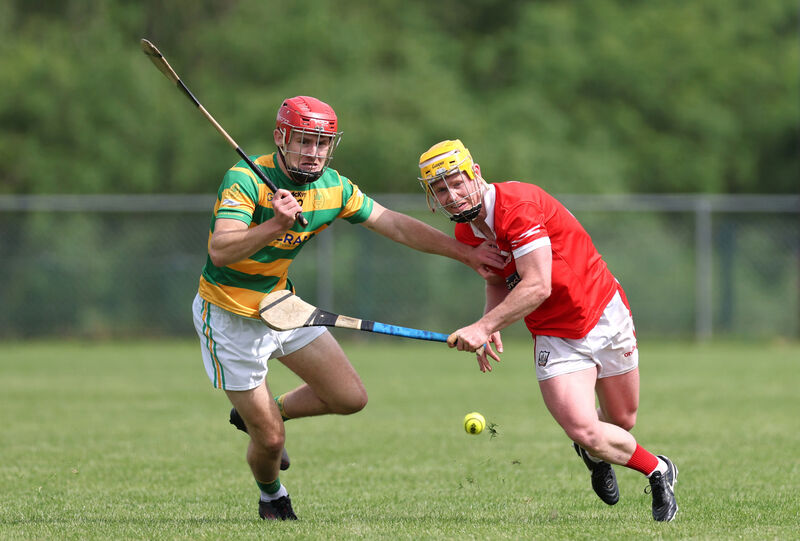 Ryan Sweeney, Blackrock, battles with Jack Callaghan, Charleville. Picture: Jim Coughlan. Ryan Sweeney, Blackrock, battles with Jack Callaghan, Charleville. Picture: Jim Coughlan.