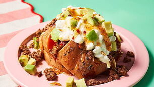 Spicy taco beef sweet potato with hot honey recipe Spicy taco beef sweet potato with hot honey recipe