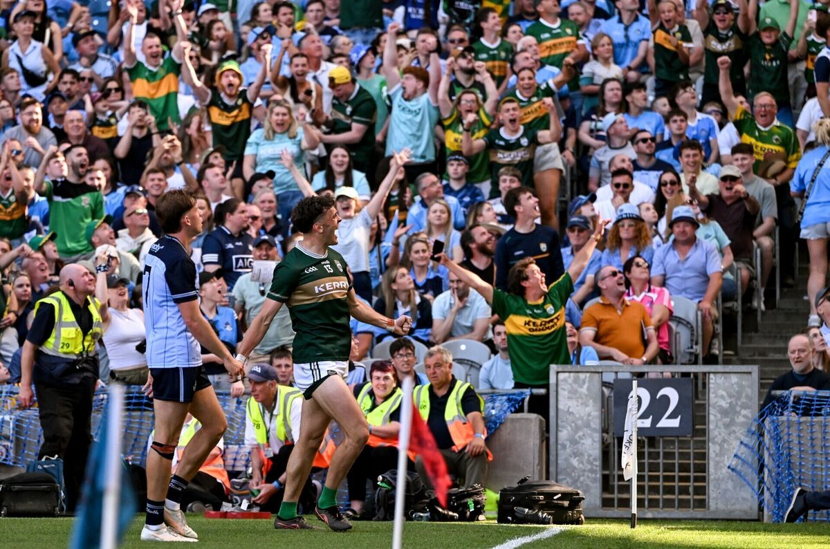 ON TOP: David Clifford of Kerry celebrates at the final whistle after beating Dublin. Picture: Stephen McCarthy/Sportsfile ON TOP: David Clifford of Kerry celebrates at the final whistle after beating Dublin. Picture: Stephen McCarthy/Sportsfile