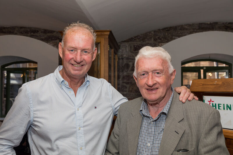 Jim Cashman and Pat Moylan at the Cork hurling anniversary event. Picture: David Creedon
