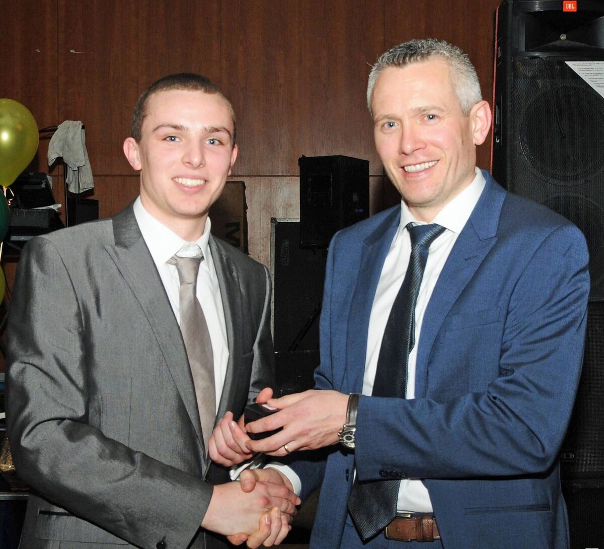 John Browne, Blackrock U21 manager, presenting medals to U21 captain Elliot Cantwell. Picture: George Hatchell John Browne, Blackrock U21 manager, presenting medals to U21 captain Elliot Cantwell. Picture: George Hatchell