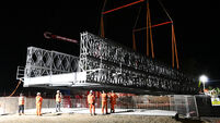 Watch: Temporary bridge on Cork motorway project lifted into place
