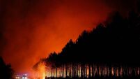 Wildfire in the Gironde department