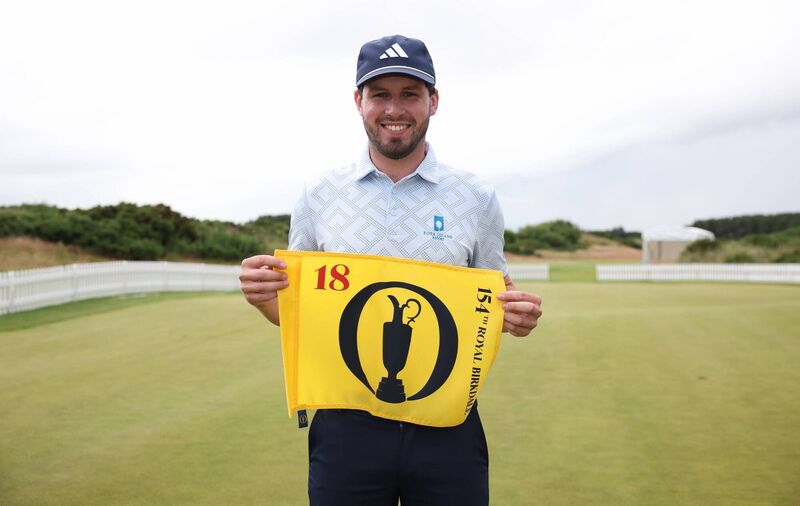 David Howard (Fota Island) holds up The Open pin flag after qualifying for The 154th Open at Royal Birkdale at Dundonald Links Golf Course on June 30, 2026 in Troon, Scotland. (Photo by Ross Parker/R&A/R&A via Getty Images) David Howard (Fota Island) holds up The Open pin flag after qualifying for The 154th Open at Royal Birkdale at Dundonald Links Golf Course on June 30, 2026 in Troon, Scotland. (Photo by Ross Parker/R&A/R&A via Getty Images)