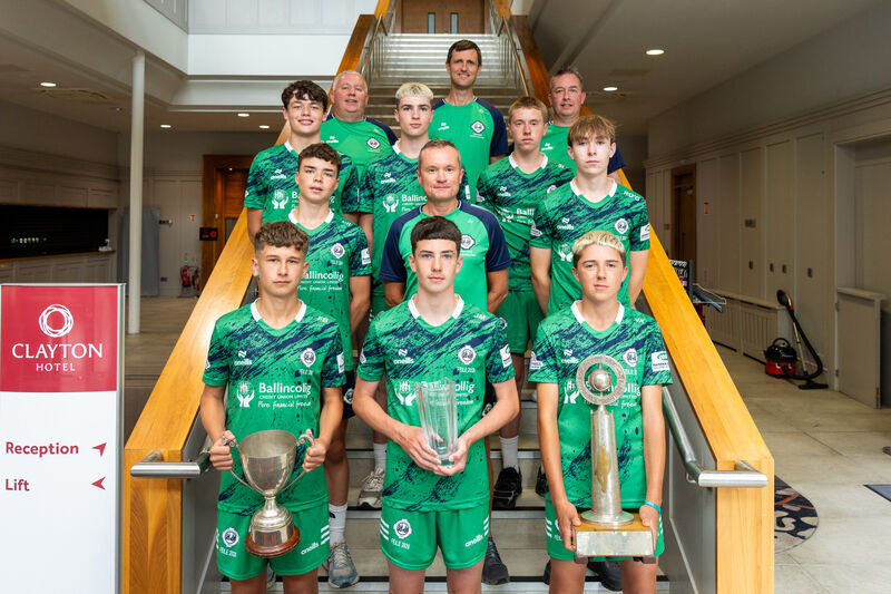 Members of the Ballincollig U15 All-Ireland winning Féile team at the Rebel Óg monthly awards presentation at the Clayton Hotel, Silversprings. Picture: Noel Sweeney