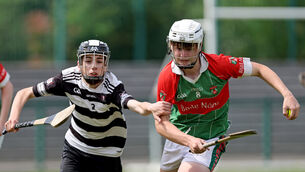 <p> Donagh Conway, Ballinora, scored 0-3 from play against Kiltha Óg, while Tiernan Galvin, Midleton, netted a crucial goal in their win over Glen Rovers. Picture: Jim Coughlan.</p>