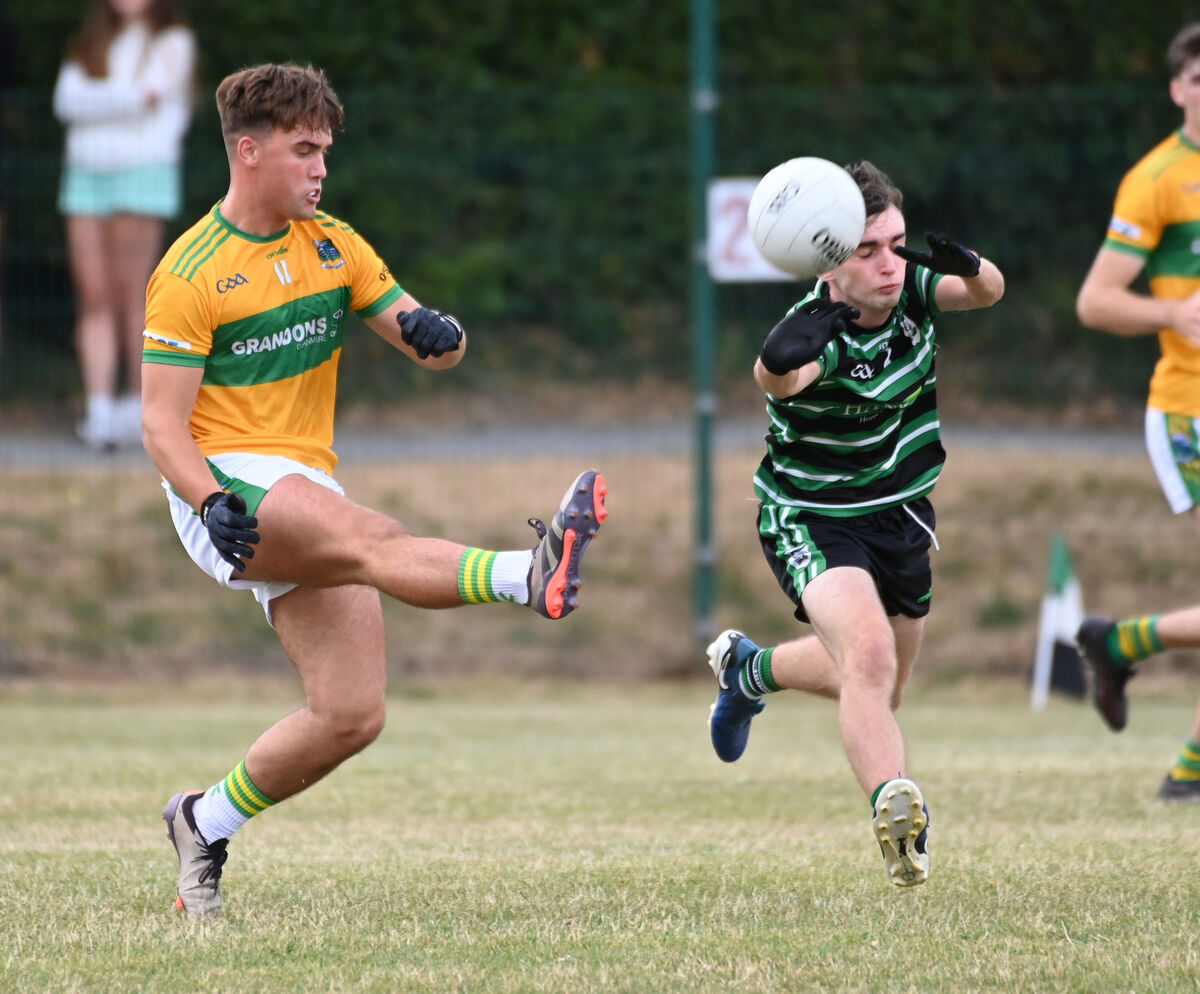 Glanmire's Cathal Galvin shoots past Douglas' Peter Rudden. Picture: Eddie O'Hare