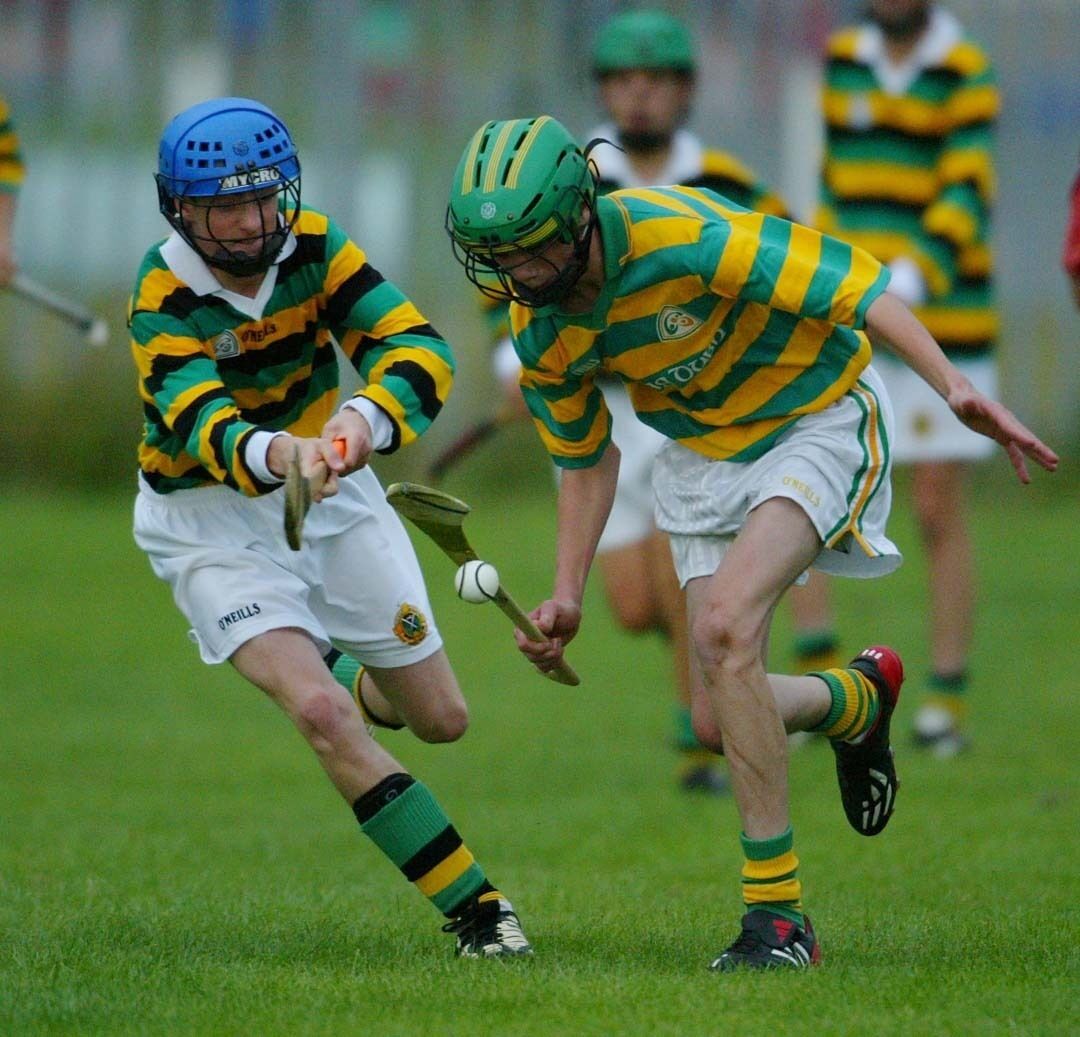 Glen Rovers' Keith Howard challenges Blackrock's Graham Howard at U14 level in 2003, both clubs in their usual kits. Picture: Neil Danton Glen Rovers' Keith Howard challenges Blackrock's Graham Howard at U14 level in 2003, both clubs in their usual kits. Picture: Neil Danton