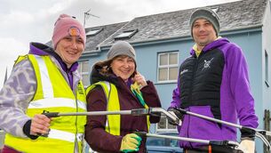<p>Clodagh Whelton, Marlena Tarnopolska and Ray Tarnopolski, of Rosscarbery Tidy Towns, during the annual KWD West Cork and Kerry County Clean-Up Day in April. The number of litter and illegal dumping fines is up 56% this year. Picture: Andy Gibson.</p> <p>Clodagh Whelton, Marlena Tarnopolska and Ray Tarnopolski, of Rosscarbery Tidy Towns, during the annual KWD West Cork and Kerry County Clean-Up Day in April. The number of litter and illegal dumping fines is up 56% this year. Picture: Andy Gibson.</p>
