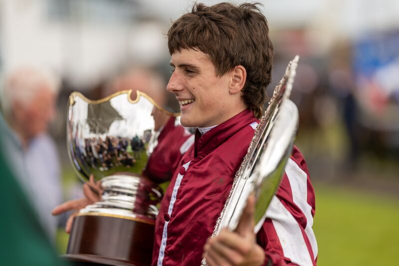 Daniel King celebrates winning The Guinness Galway Hurdle Handicap (Grade 3) with Putapoundinthejar and also yesterdays Galway Plate Daniel King celebrates winning The Guinness Galway Hurdle Handicap (Grade 3) with Putapoundinthejar and also yesterdays Galway Plate