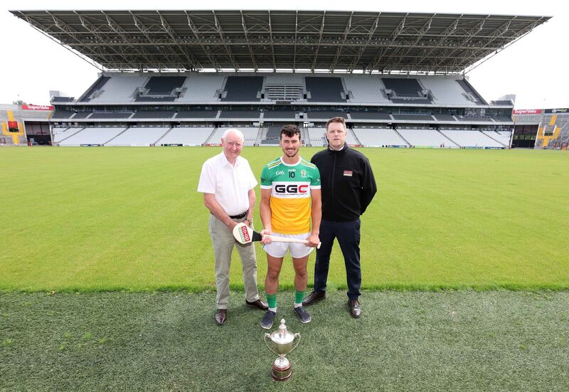 Bride Rovers captain Conleith Ryan with Cork County Board chairperson Pat Horgan and Jerry Riordan of Co-op Superstores at the launch of the county hurling championships. Picture: Jim Coughlan Bride Rovers captain Conleith Ryan with Cork County Board chairperson Pat Horgan and Jerry Riordan of Co-op Superstores at the launch of the county hurling championships. Picture: Jim Coughlan