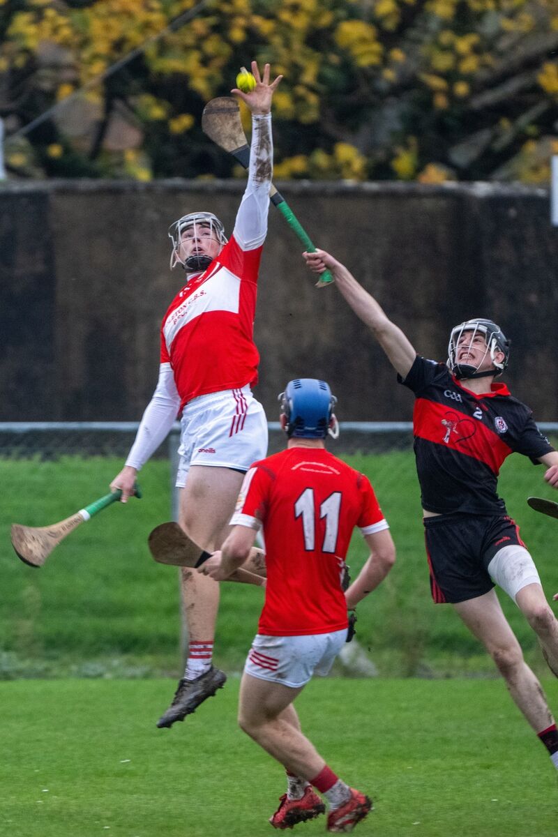 Midleton CBS' Colm Garde rises high for a catch during the Dr Harty Cup against CBS High School, Clonmel. Picture: Chani Anderson. Midleton CBS' Colm Garde rises high for a catch during the Dr Harty Cup against CBS High School, Clonmel. Picture: Chani Anderson.