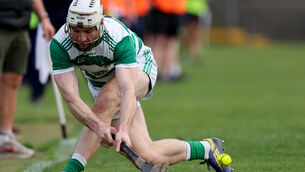 <p> Chris O'Leary, Valley Rovers, takes a sideline cut. Picture: Jim Coughlan.</p> <p> Chris O'Leary, Valley Rovers, takes a sideline cut. Picture: Jim Coughlan.</p>