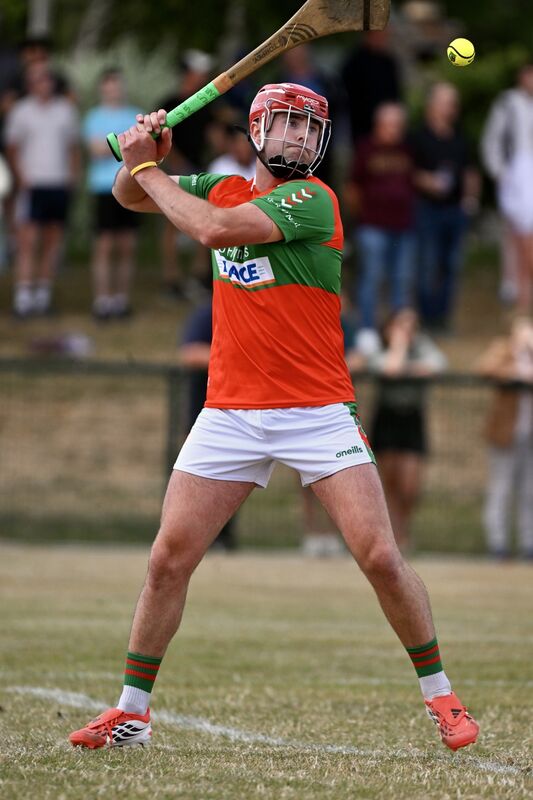 Paudie O’Sullivan drives a puck-out down the field. Picture: Larry Cummins Paudie O’Sullivan drives a puck-out down the field. Picture: Larry Cummins