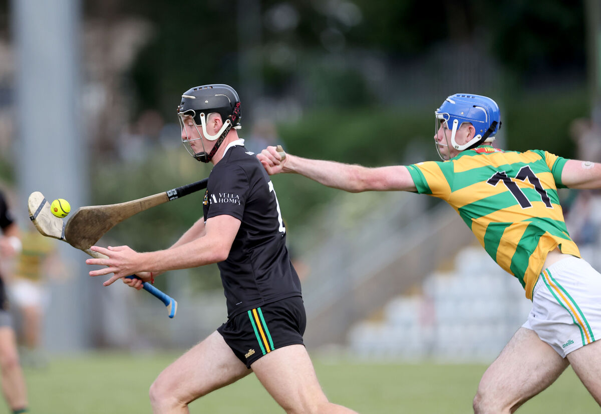 Fionn Coleman, Blackrock, tackles Eoin Doweny, Glen Rovers. Picture: Jim Coughlan.