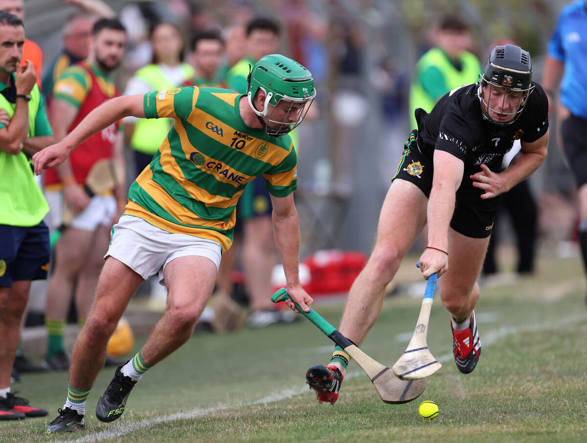 Peter Linehan of Blackrock tussles with Glen Rovers' Eoin Downey. Picture: Jim Coughlan Peter Linehan of Blackrock tussles with Glen Rovers' Eoin Downey. Picture: Jim Coughlan