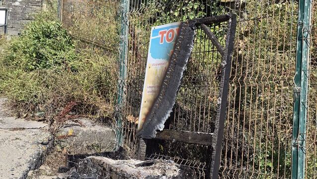 <p>The burnedout community toy box at Myrtleville Beach</p>