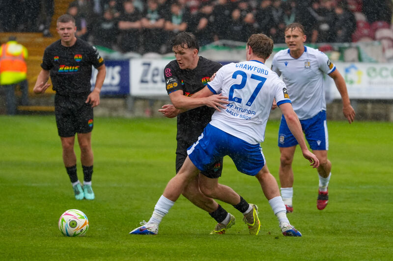 Cork City’s Joshua Fitzpatrick clashes with Athlone’s James Crawford for possession. Picture: Noel Sweeney Cork City’s Joshua Fitzpatrick clashes with Athlone’s James Crawford for possession. Picture: Noel Sweeney