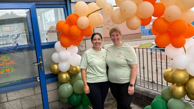 <p>Carol Murray, right, with Naima Bouncir at the open day for The Happy Body Club in Wilton, which the pair have set up together</p>