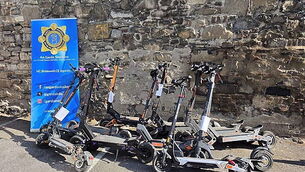 E-scooters and e-bikes seized by gardaí in Dublin E-scooters and e-bikes seized by gardaí in Dublin