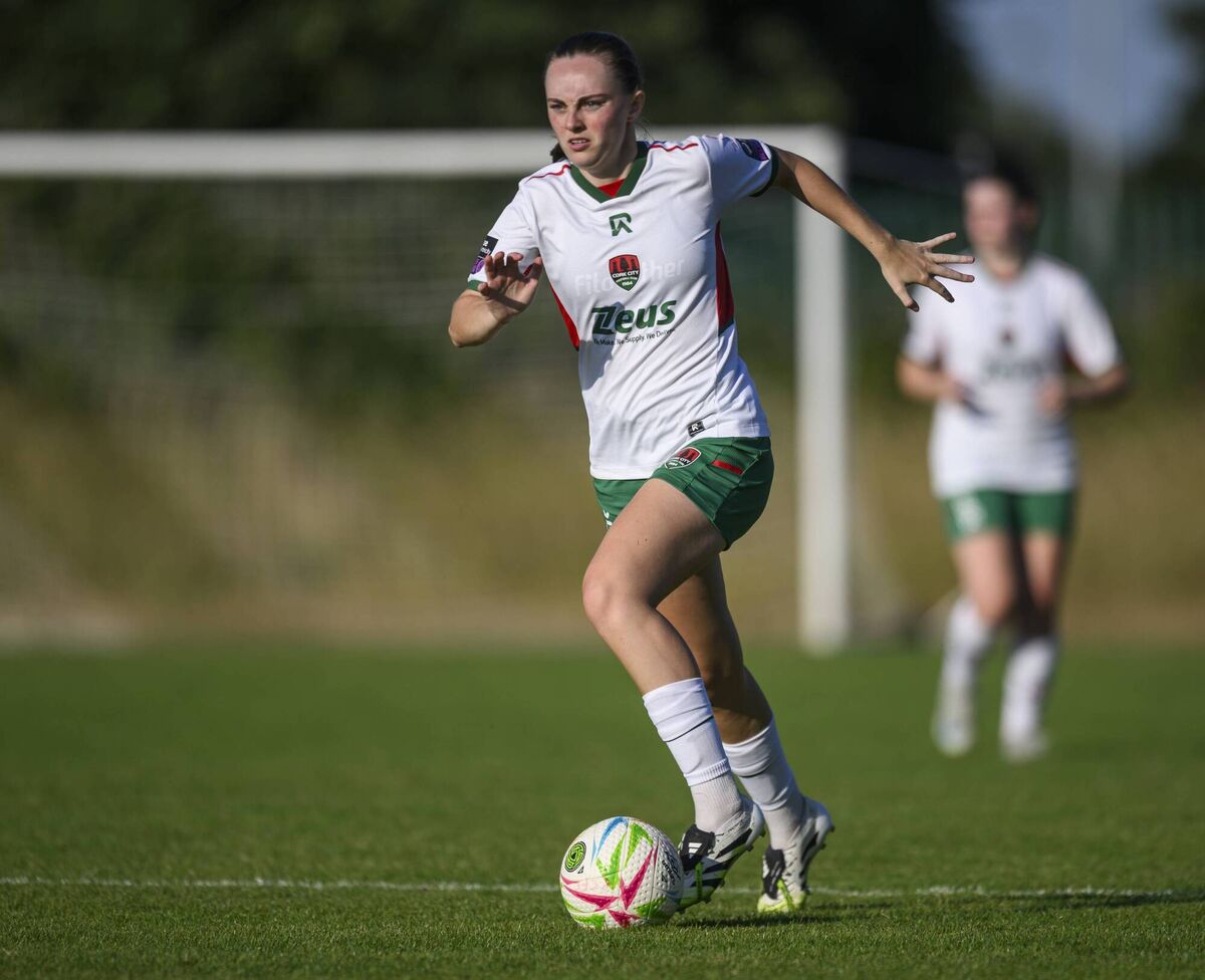 Heidi Mackin in action with Cork City FC Women's team during their recent game against Wrexham FC Women's team. 