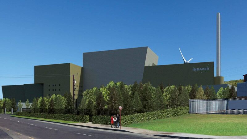 An artist's impression of the Indaver Ringaskiddy incinerator project