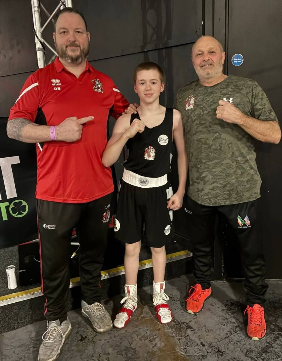 Cork Boxing: De Courcey trio David Burke, Paddy Harrington and Will Rossall. 