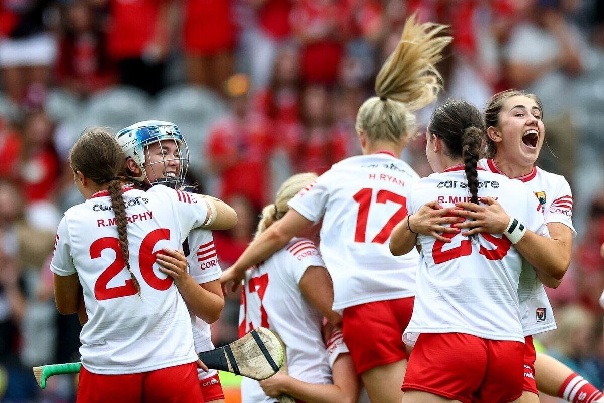 JOYOUS: Niamh McNabola and Rachel Murphy savour the victory over Galway at Croke Park. Picture: INPHO/James Crombie JOYOUS: Niamh McNabola and Rachel Murphy savour the victory over Galway at Croke Park. Picture: INPHO/James Crombie