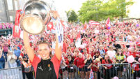 Pictures: Meabh ‘proud’ of team as they are welcomed home by thousands of supporters