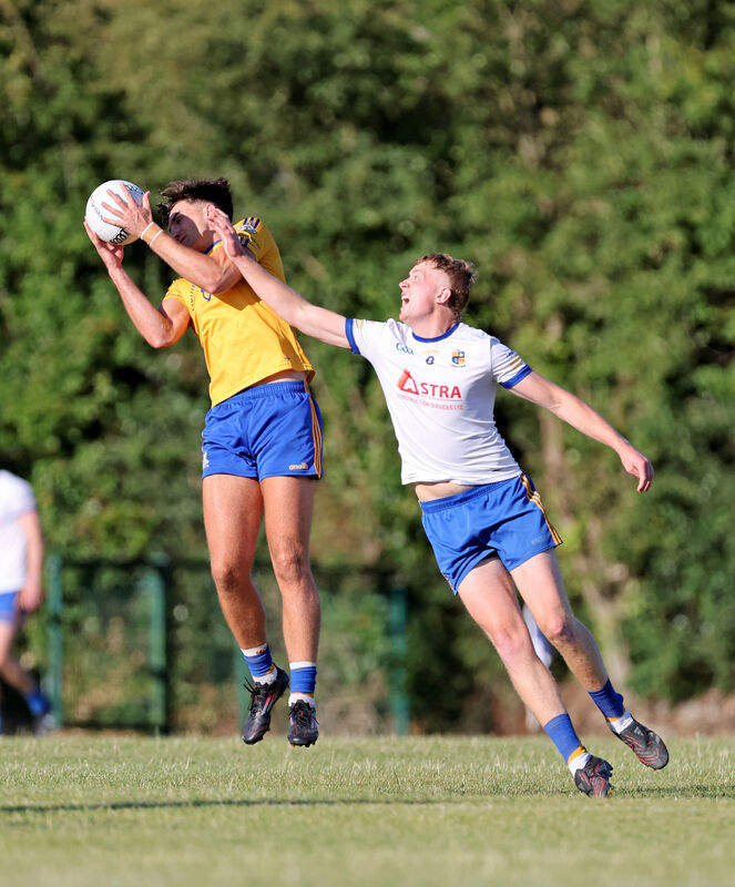 Brian Hayes of St Finbarr's in action against Patrick Mellett of Carrigaline. Picture: Jim Coughlan Brian Hayes of St Finbarr's in action against Patrick Mellett of Carrigaline. Picture: Jim Coughlan