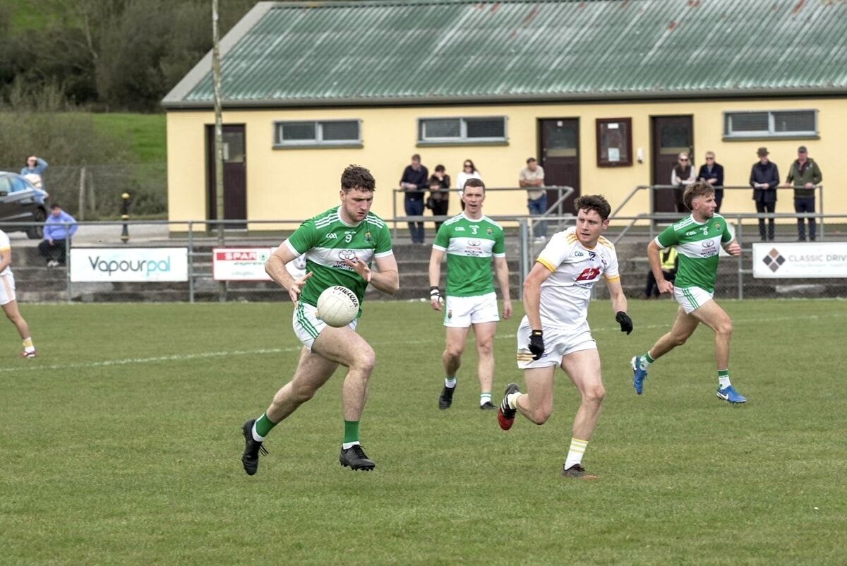 Macroom’s Cillian O'Donovan trying to get away from Bandon's Bandon’s Cathal Lynch in last year's McCarthy Insurance Group Premier IFC relegation play-off - Macroom have won the last three editions of that fixture. Picture: Noel Sweeney