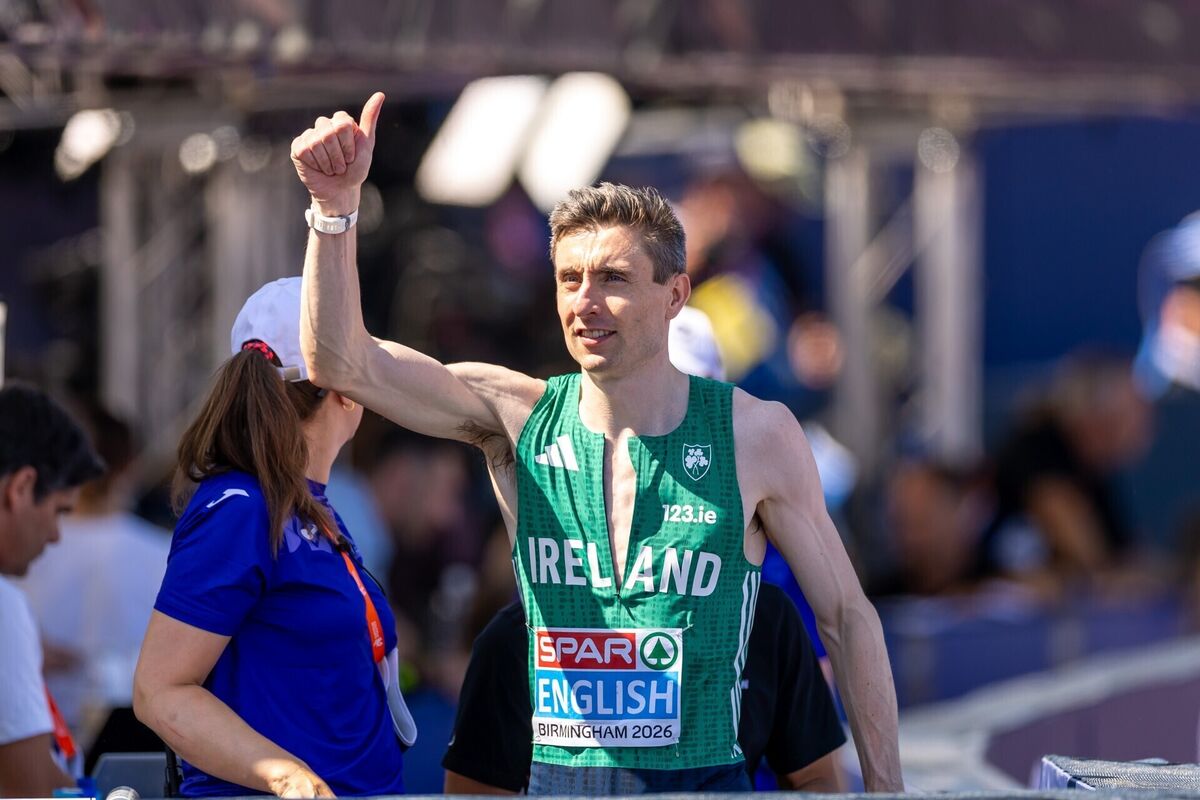 Men’s 800 Meter Semi Finals: Ireland’s Mark English celebrates after setting a championship record Men’s 800 Meter Semi Finals: Ireland’s Mark English celebrates after setting a championship record