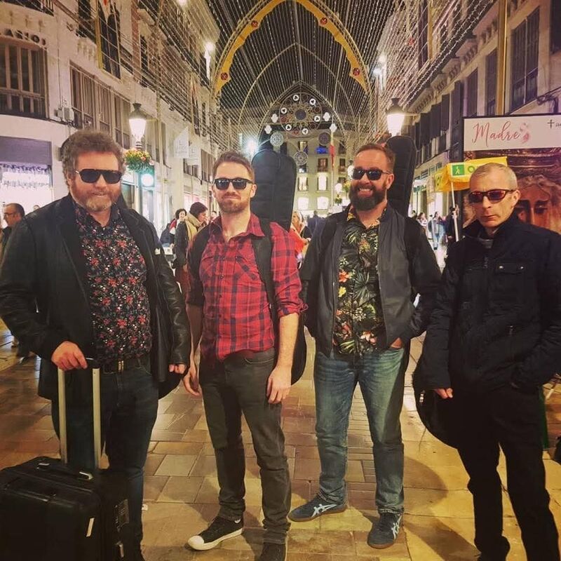 The Grunts, pictured here in Malaga, will this weekend perform their first gig since the passing of band member James Spillane (right). A tribute night in memory of the drummer takes place in the Crane Lane on Saturday night. The Grunts, pictured here in Malaga, will this weekend perform their first gig since the passing of band member James Spillane (right). A tribute night in memory of the drummer takes place in the Crane Lane on Saturday night.