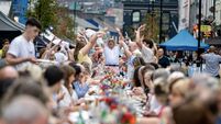 Solar eclipse drama replaces rain showers at Cork on a Fork's long table