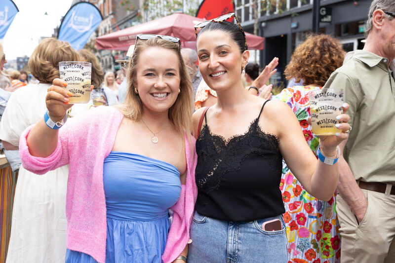 Kate O’Herlihy and Caoimhe Dennehy at the long table event.  Picture: Darragh Kane