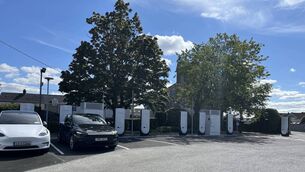 <p>The new Tesla supercharging hub in Mallow.</p>