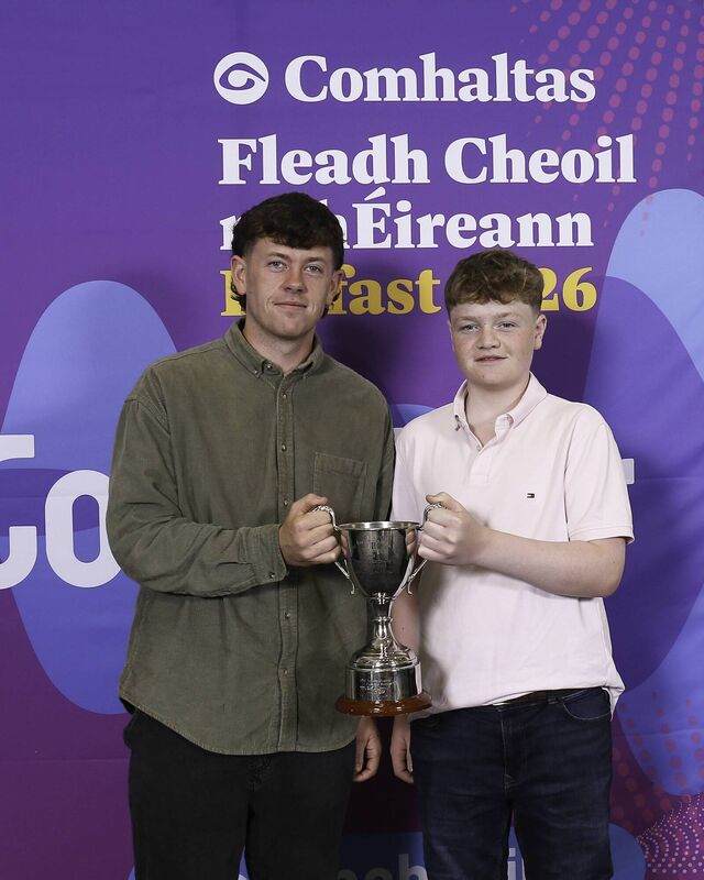 Colm Dullea of CCÉ Baile Núis, Corcaigh won the Maurice Lennon Memorial Cup for Banjo (15-18 years). Colm Dullea of CCÉ Baile Núis, Corcaigh won the Maurice Lennon Memorial Cup for Banjo (15-18 years).
