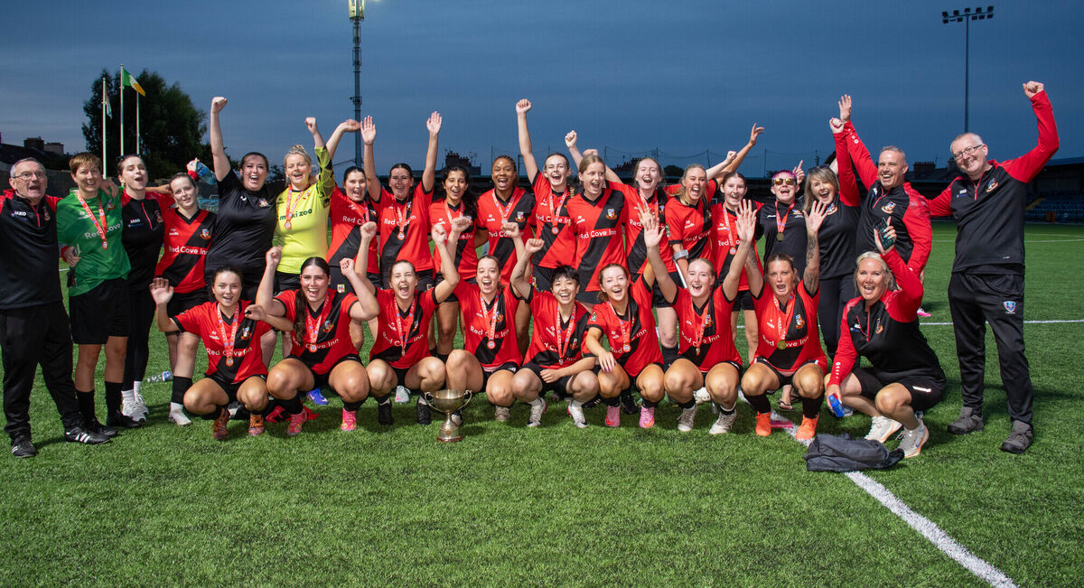Ringmahon celebrate in capturing the CWSSL Kevin Barry Cup following their 3-1 win over Midleton in the final played in St Colman's Park recently. Picture: Howard Crowdy