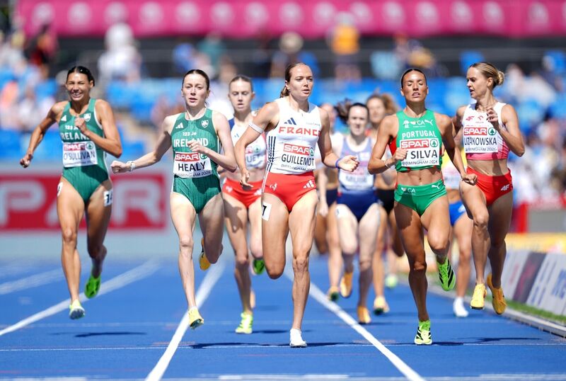 Sophie O'Sullivan (left) and Sarah Healy (second left) of Ireland during the Women's 1500m Round 1 on day six of the 2026 European Athletics Championship at Perry Barr's Alexander Stadium, Birmingham. Sophie O'Sullivan (left) and Sarah Healy (second left) of Ireland during the Women's 1500m Round 1 on day six of the 2026 European Athletics Championship at Perry Barr's Alexander Stadium, Birmingham.