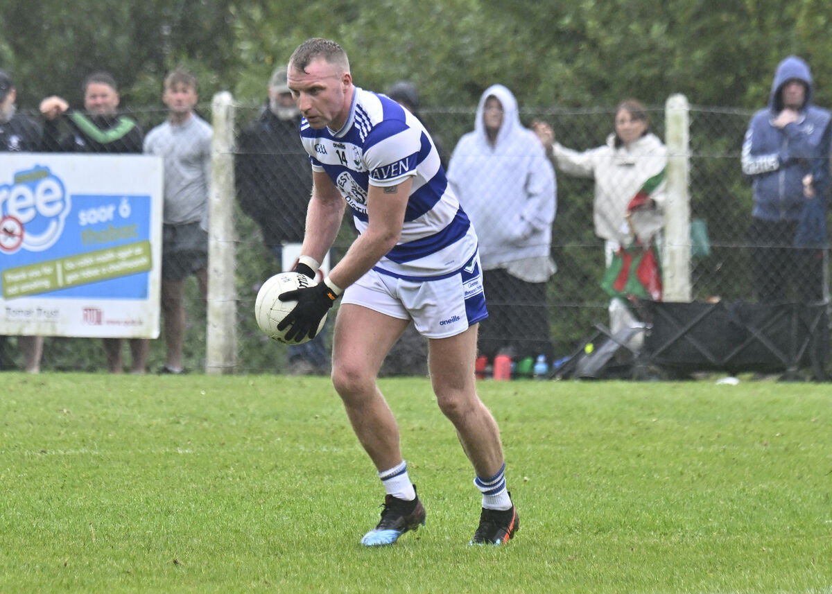 Castlehaven sharp-shooter Brian Hurley nails a free. Picture: Martin Walsh.