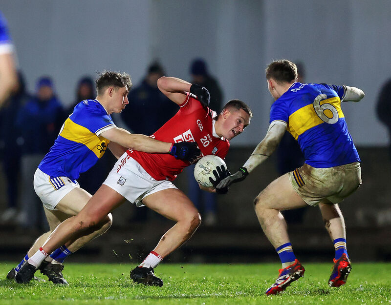 Cork’s Darragh Cashman in action against Eoin O'Connell and Paudie Feehan of Tipperary this year. Picture: Tom O’Hanlon/INPHO
