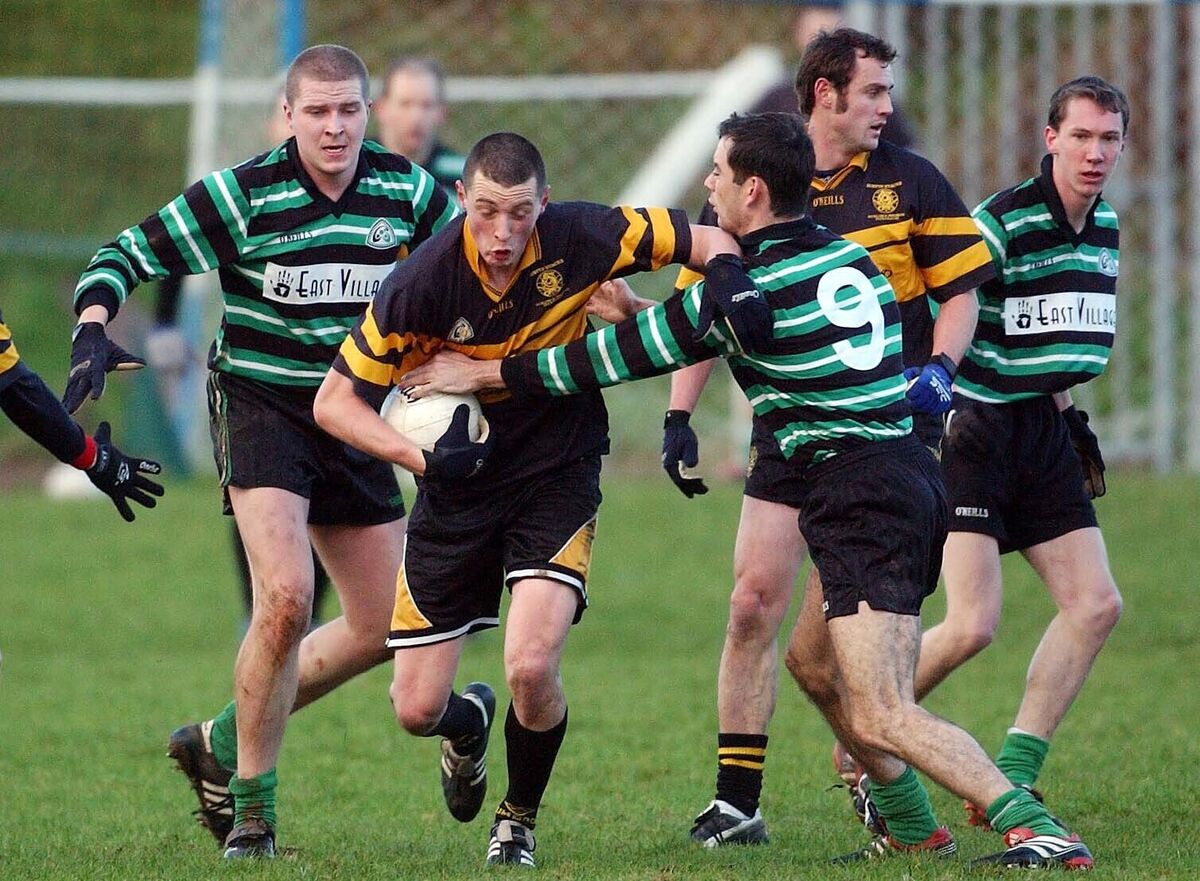 Cormac Dineen (left) in action for against Kieran Dohanty of Austin Stacks in a Munster Senior Club FL game in 2003. Picture: Des Barry Cormac Dineen (left) in action for against Kieran Dohanty of Austin Stacks in a Munster Senior Club FL game in 2003. Picture: Des Barry